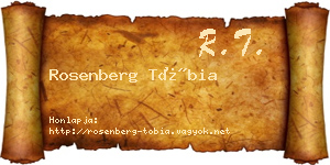 Rosenberg Tóbia névjegykártya